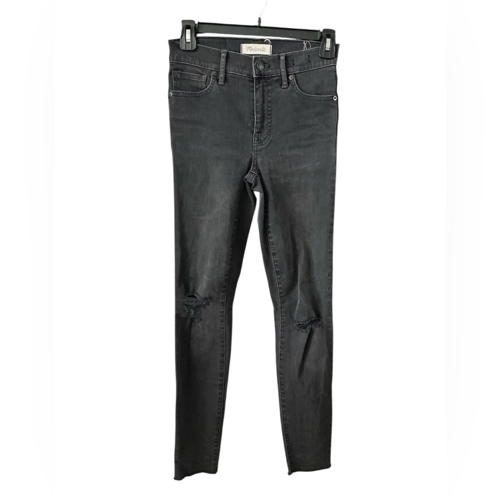 NWOT Madewell 9” High Rise Skinny Wash Black Jeans Size 24 - Picture 3 of 13